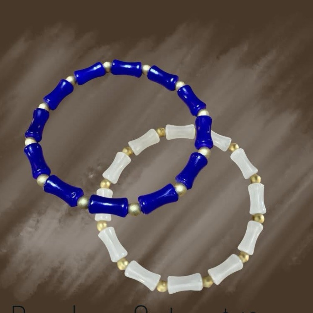 NWT Bamboo Beaded Bracelet Set